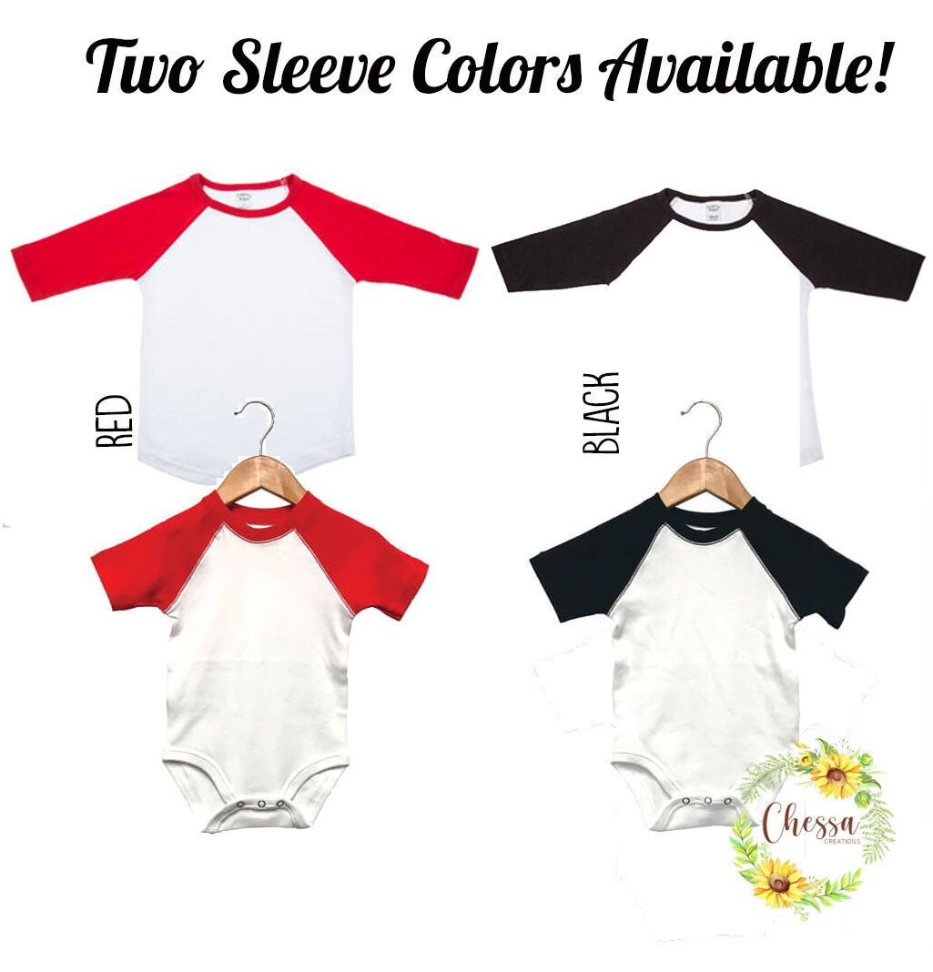 1st Birthday Boy Outfit One Year Old Shirt for Cake Smash, ONE with Crown, 3/4 Sleeve White Raglan Shirt w/ Black Sleeves Chessa, NEW