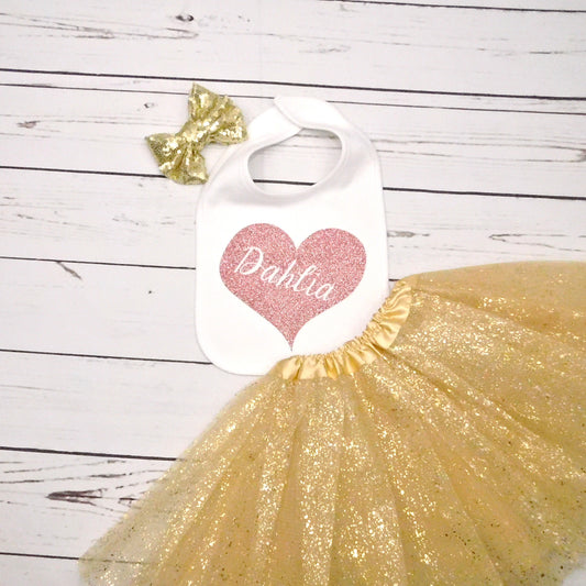 Custom Baby Bib, Baby Gift for Girl, Coming Home Outfit, Baby Name, Baby Clothes, Cheap Custom Baby Accessories, Glitter Bib