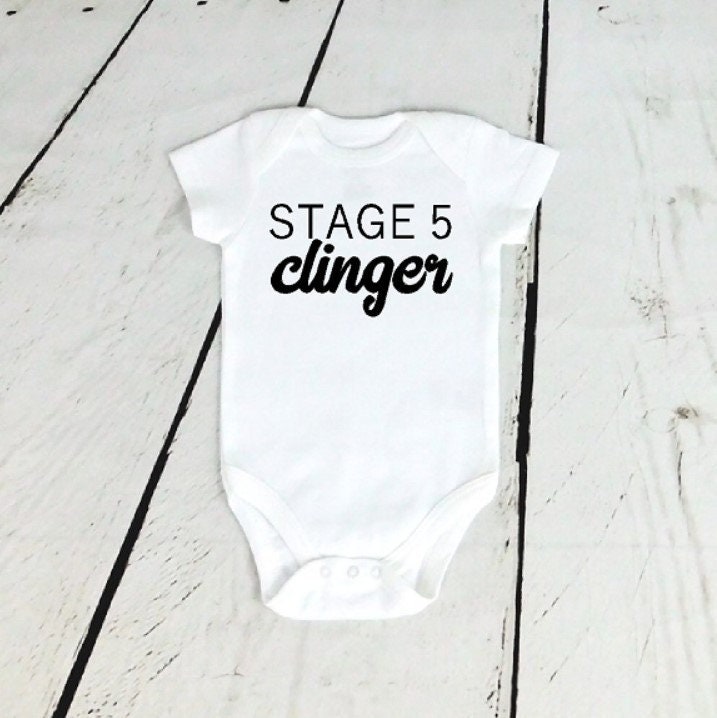 Stocking Stuffer Boy Funny Toddler Outfit, Funny Baby Shirt, Kids T Shirt, Trendy Clothes, Stage 5 Clinger