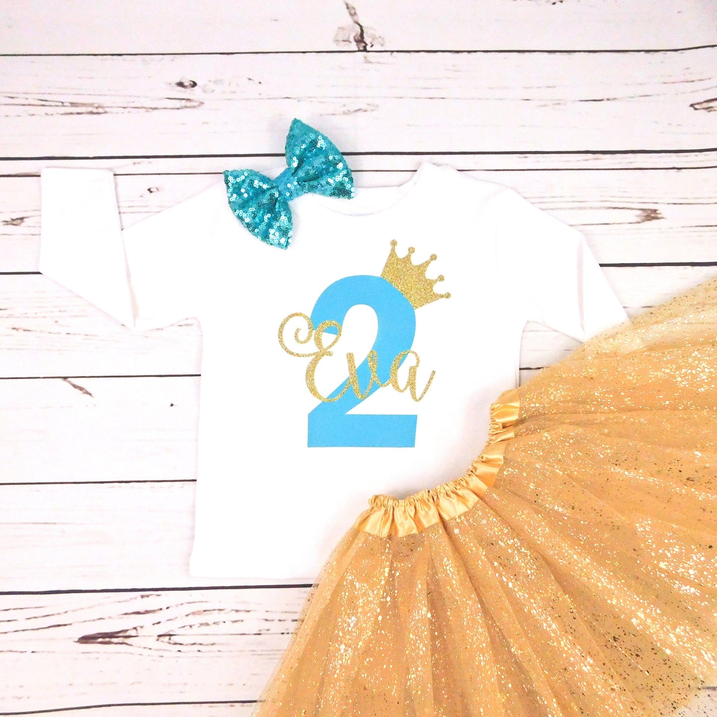 2 Year Old Birthday Girl Outfit, 2nd Birthday, Girls 1st Birthday Shirt, Teal Blue and Glitter Lavender Purple