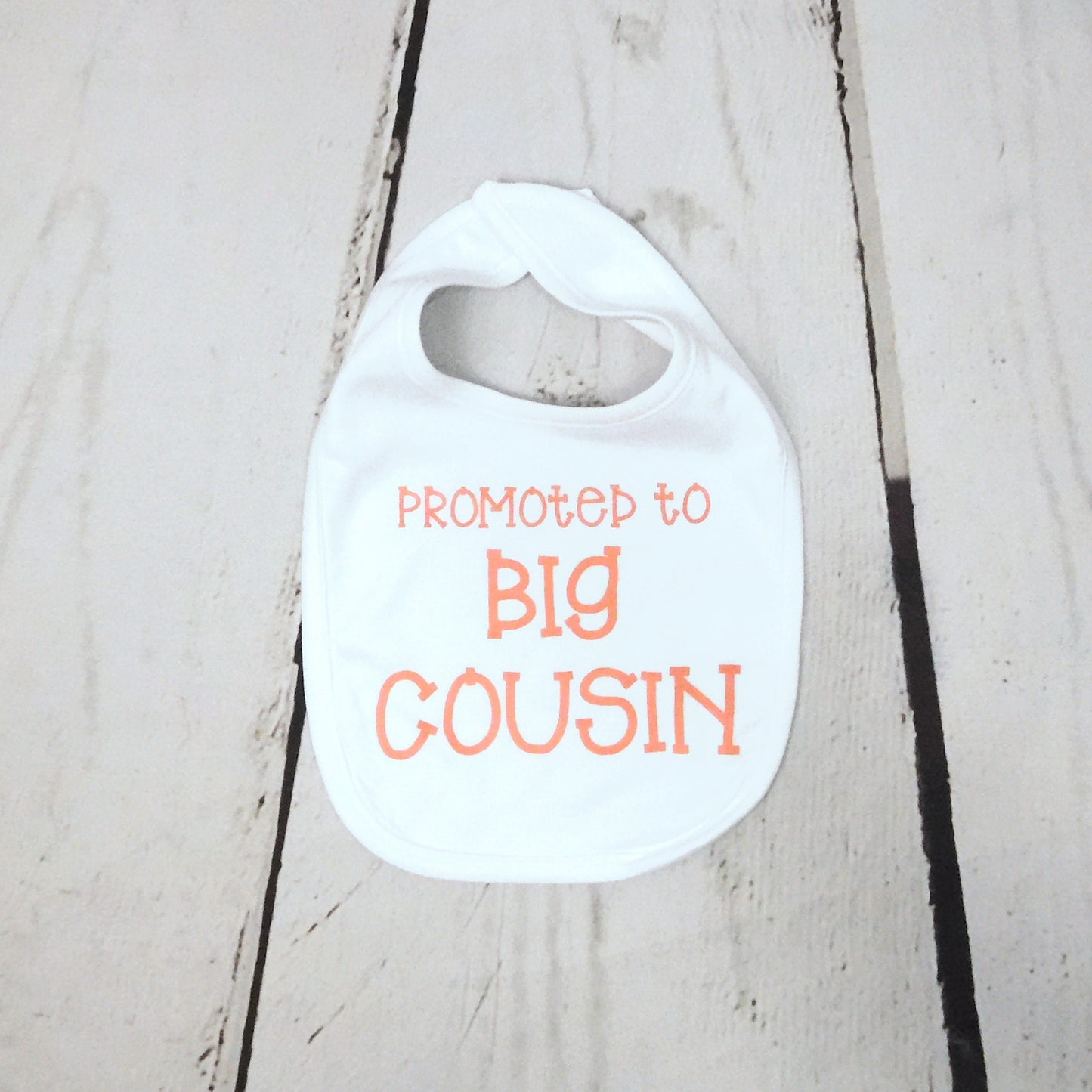 Promoted to Big Cousin, Baby Announcement Grandparent, Bib Pregnancy Announcement Shirt