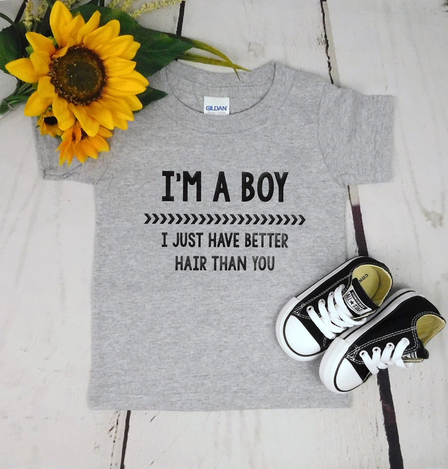 Funny Toddler Boy Outfit, Im a Boy I Just Have Better Hair Than You Shirt, Funny Dad T-Shirt, Long Hair Boy Gift Shirt