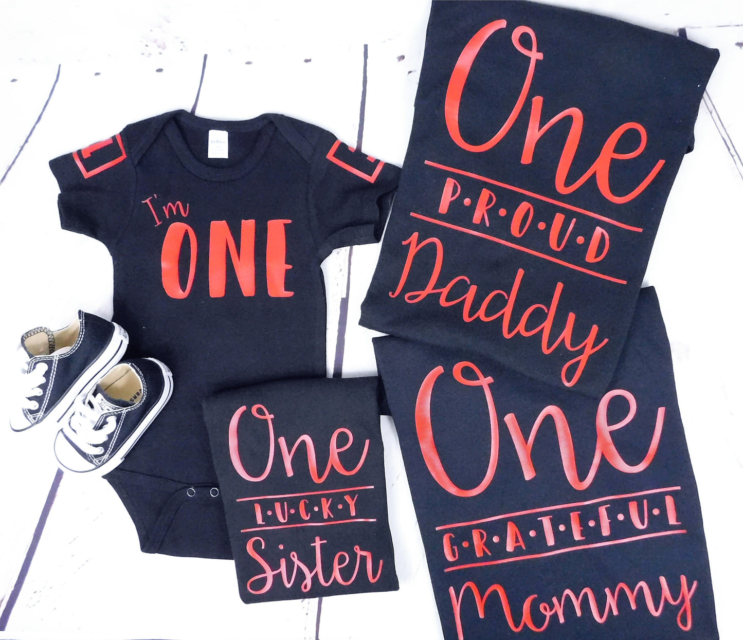 Family Shirts for Baby Boy 1st Birthday, Custom Matching Outfits for Mom, Dad, Sister, Brother, T Shirts