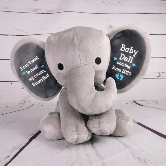 Custom Baby Announcement Grandparent, Elephant Pregnancy Announcement, Add Any Text!, Elephant