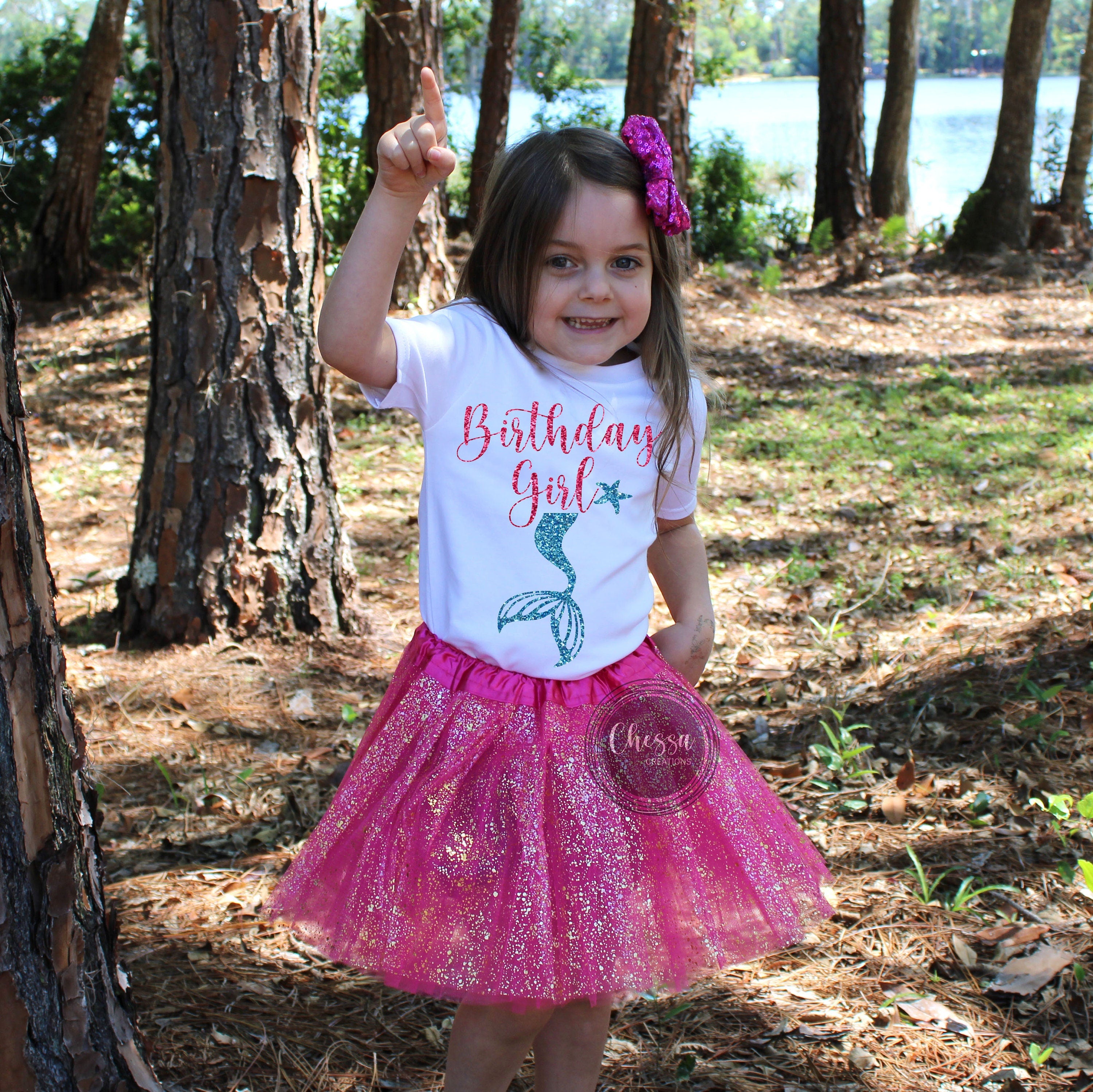 Birthday Shirt Girl 3 Year Old Mermaid Birthday Outfit 4 5 6 7 8 9 10 Pink Aqua CHOOSE YOUR COLORS White Short Sleeve Newborn