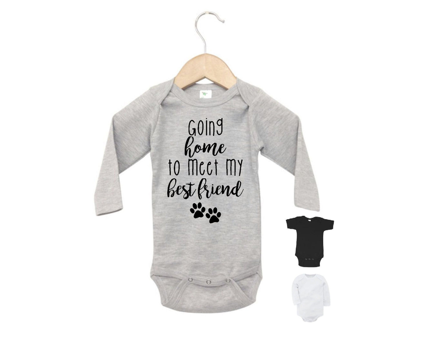 Gender Neutral Coming Home Outfit, Newborn Boy or Girl, Going Home to Meet my Pup, Spring, Summer, Winter, Fall