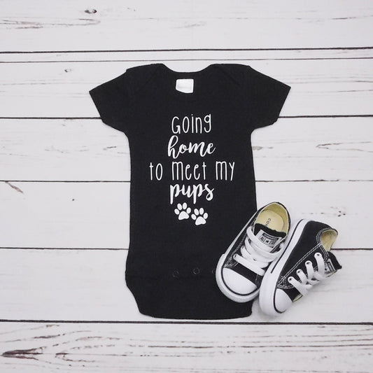 Gender Neutral Coming Home Outfit, Newborn Boy or Girl, Going Home to Meet my Pup, Spring, Summer, Winter, Fall