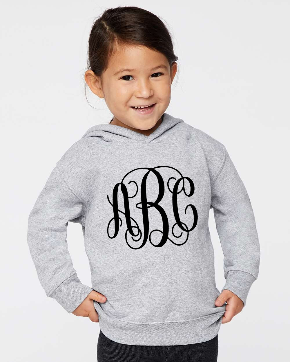 Girls Monogram Hoodie Jacket, Glitter Sparkle Kids Hoodie, Monogram Sweatshirt for Kids, Toddler Christmas Gift for Girl