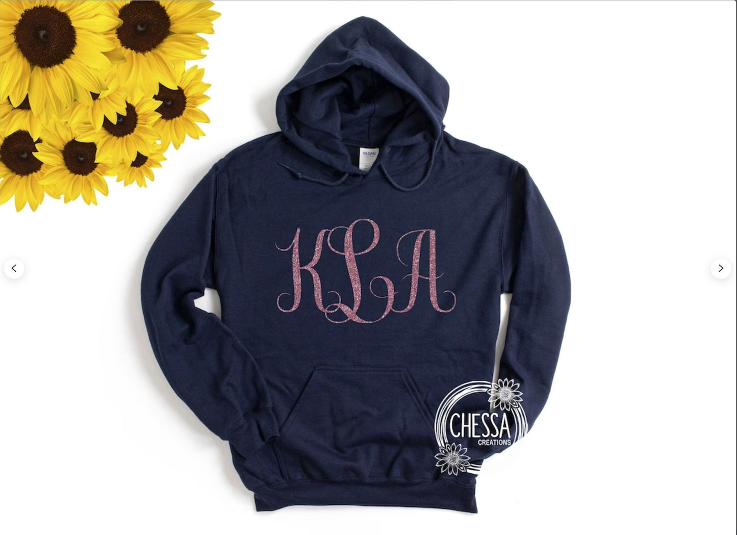 Girls Monogram Hoodie Jacket, Glitter Sparkle Kids Hoodie, Monogram Sweatshirt for Kids, Toddler Christmas Gift for Girl