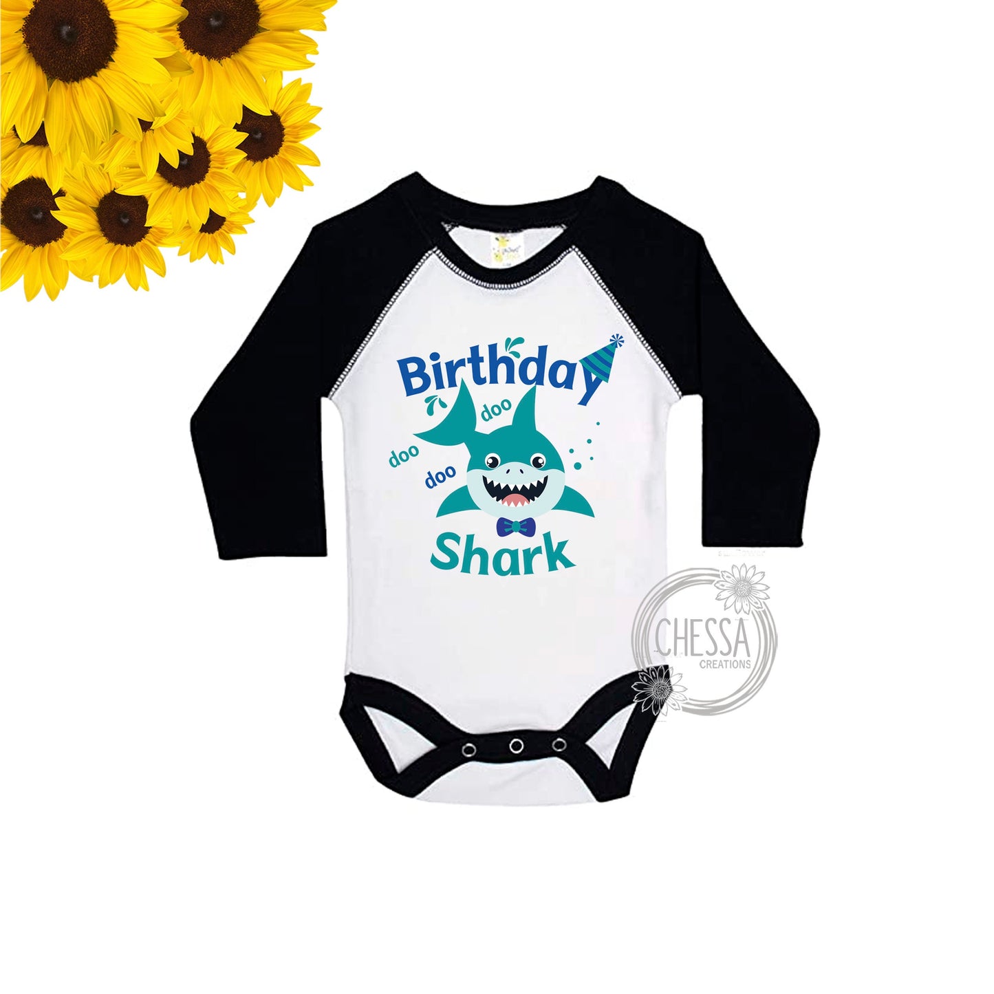 Baby Boy Shark Birthday Shirt Boys Outfit for 1st Baby, Custom Toddler Shirt, First Birthday Party, 2nd, 3rd, 4th, 5th, 6th, Pro Ink Print