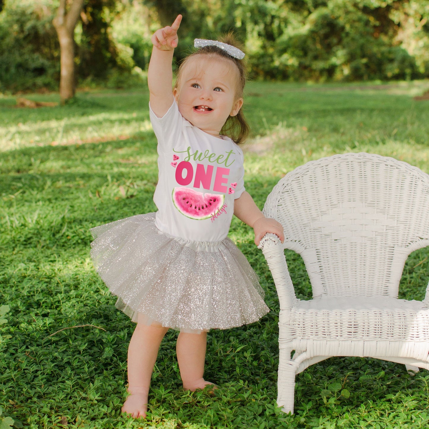 Watermelon First Birthday Girl Outfit Summer 1st Birthday Sweet One Year Old  Long or Short Sleeve Shirt with Tutu & Bow, Beach Party